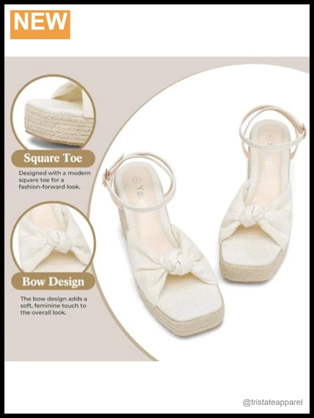 Womens Espadrille Platform Wedge Sandals Chunky Heel Bow Ankle Strap
